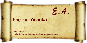 Engler Aranka névjegykártya